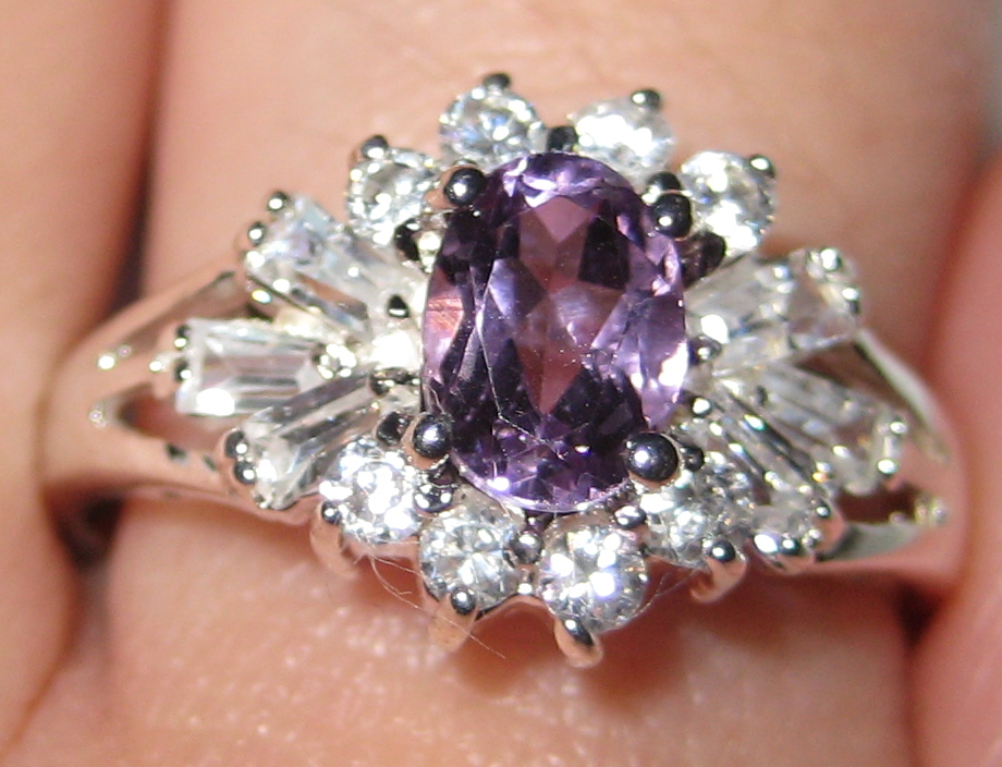 Gemsations Sterling Silver and Amethyst Ring