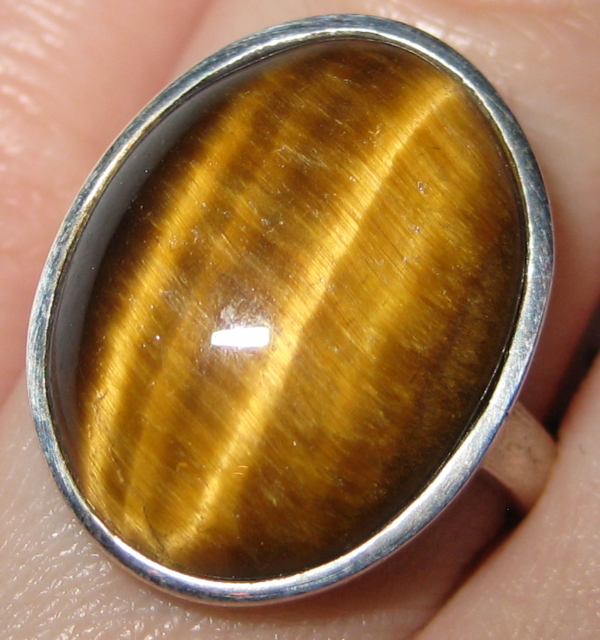 Gemsations Sterling Silver and Tigers Eye Ring