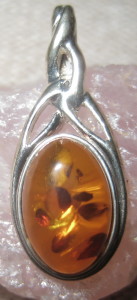 Gemsations Sterling Silver Amber Pendant