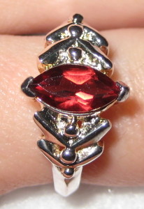 Gemsations Sterling Silver and Garnet Ring