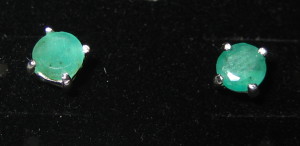 Gemsations Sterling Silver and Emerald Earrings